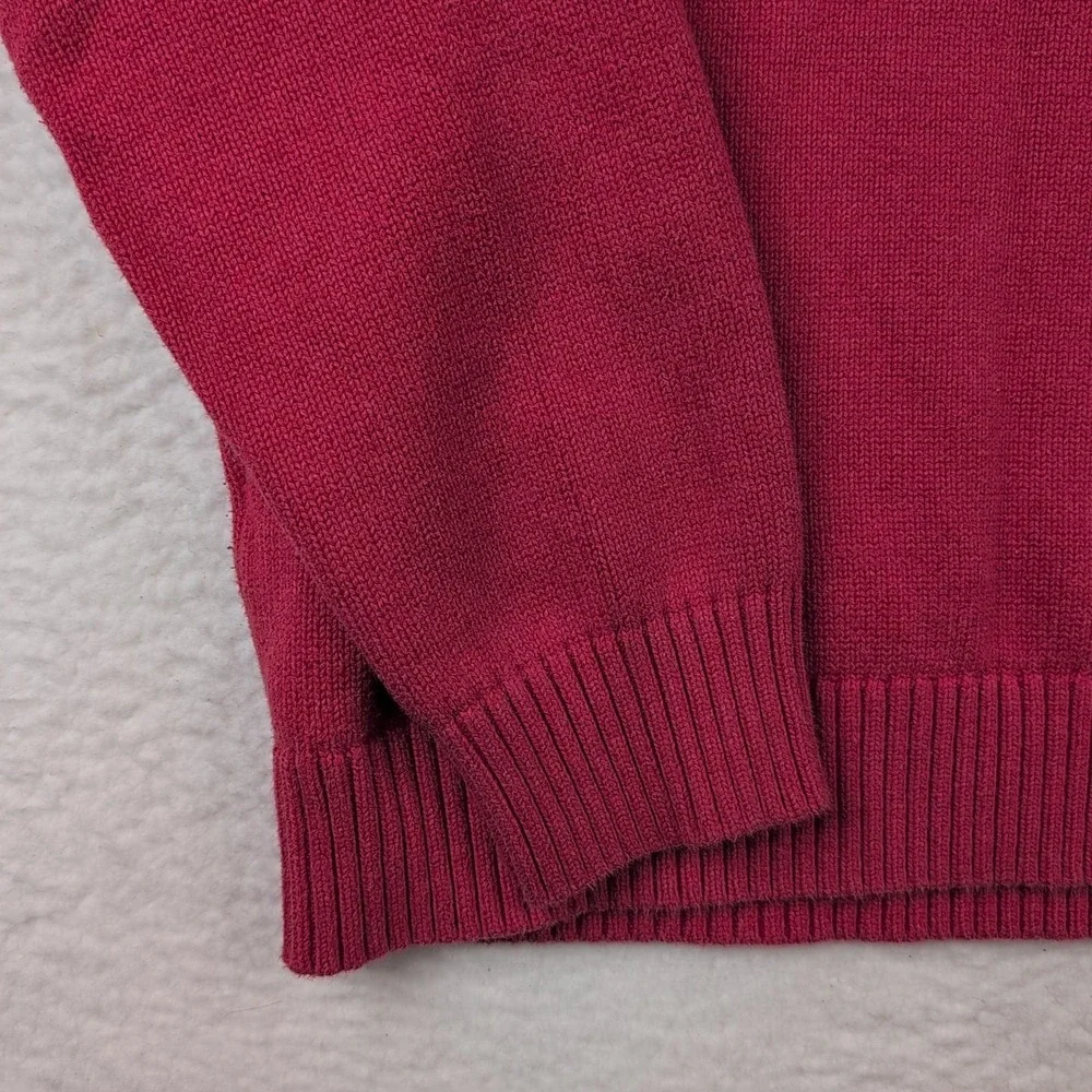 Polo Ralph Lauren 1/4 Zip Sweater Men's 2XL‎ Red Cotton